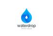 Water drop Logo vector Aqua droplet icon Natural beverage