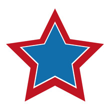 Set Of Red White And Blue Stars Vector