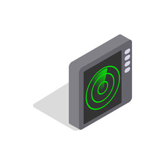Poster - Radar screen icon, isometric 3d style