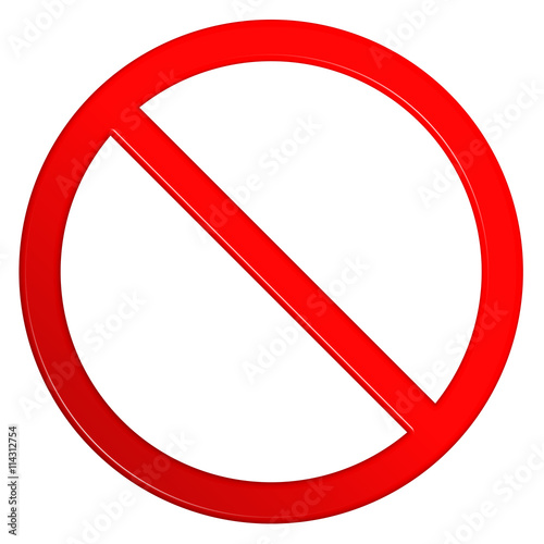 Fotografía Not Allowed Sign Blank