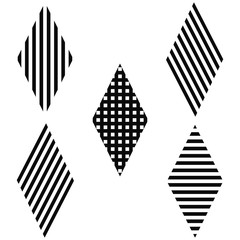 Poster - Striped rhombus