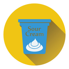 Canvas Print - Sour cream icon