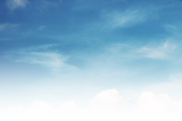 beautiful blue sky and white clouds