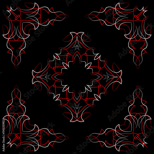 Pinstripe Corner Design Vetor do Stock Adobe Stock