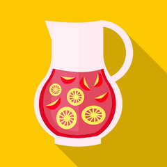 Poster - Drink sangria icon, flat style