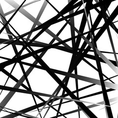 Leinwandbilder - Edgy, pointed random overlapping shapes. Abstract art.