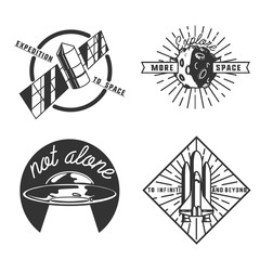 Canvas Print - Vintage space emblems