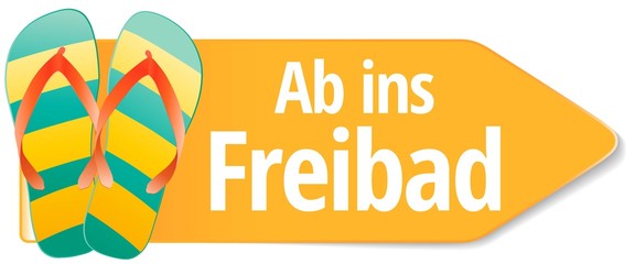 Canvas Print - Ab ins Freibad