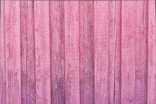 Purple Wooden Fence Of Planks