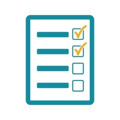 to do list blank icon flat color on white background