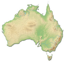 Relief Map Of Australia