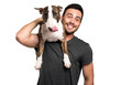 © Minerva Studio - Bull-terrier and his owner