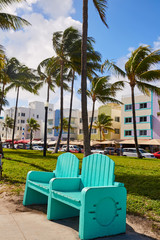 Wall Mural - Miami Beach Ocean boulevard Art Deco Florida