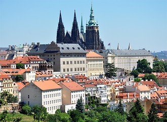 Wall Mural - castle and city Prague, Czech republic, Europe