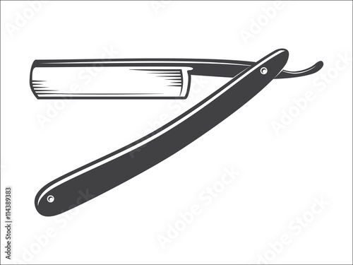 Fényképezés  Old Straight razor vector