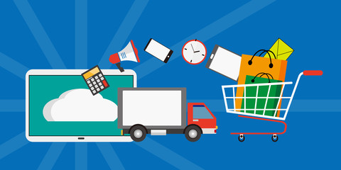 E-commerce concept background