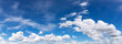 blue sky with cloud panorama panoramic for background or backgro