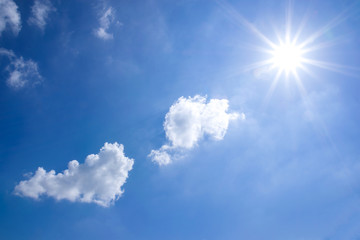 Wall Mural - beautiful sun sky with clouds