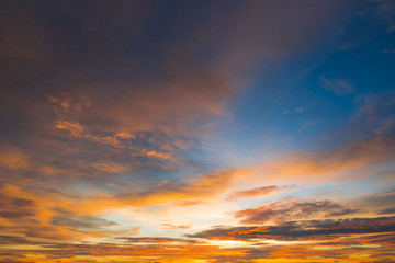 Wall Mural - beautiful color sunset sky for background web design or backdrop
