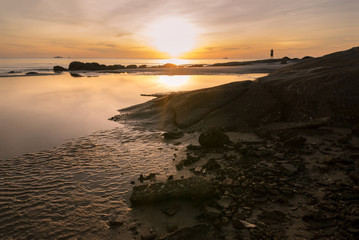 Wall Mural - beautiful sunrise over the sea. hua hin thailand