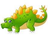 Fototapeta Dinusie - cute stegosaurus cartoon