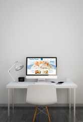Poster - clean workspace with healthy recipes website