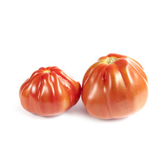 Wall Mural - Oxheart tomatoes isolated on white background