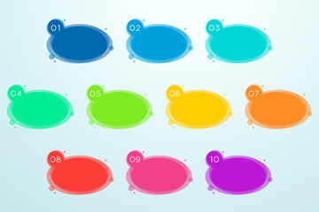 Poster - Abstract Circle Numbered Text Boxes