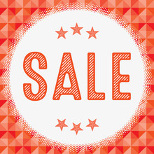 Red And Orange Sale Graphic. Can Be Used For Prints, Leaflets, Flayers, Posters, Price Tags, Emails, Banners Or Websites
