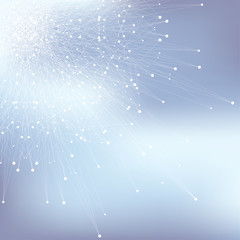 Poster - Molecule and communication background of neurons and nervous system. Graphic background molecules atom dna. Geometric abstract with connected line and dots. Big data composition. Vector illustration.