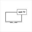 Modern tv lcd web tv thinline simple icon on background