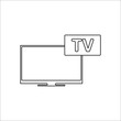 Modern tv lcd thinline simple icon on background