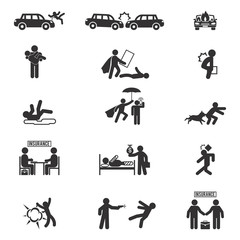 Insurance icons vector