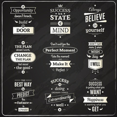 Wall Mural - Success Quotes Chalkboard