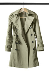 Poster - Trench coat on clothes rack