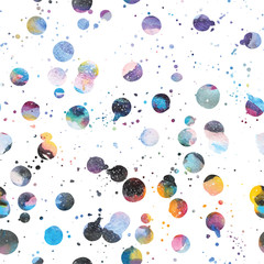 Wall Mural - watercolor galaxy background.