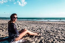 Girl At Coronado Beach, San Diego