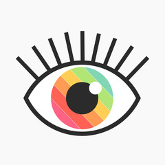 Wall Mural - color eye symbol