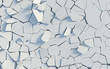 3D rendered illustration of white damage surface, cracked texture.