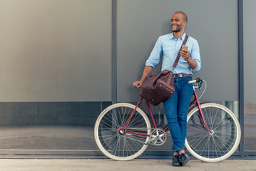 Stylish Afro American businessman