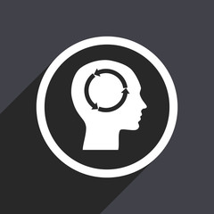 Aufkleber - Flat design gray  web mind vector icon
