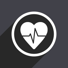 Aufkleber - Flat design gray web heart vector icon
