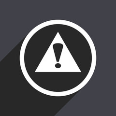 Poster - flat design gray web exclamation sign vector icon
