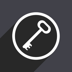 Wall Mural - Flat design gray web key vector icon