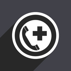 Poster - Flat design gray web emergency vector icon