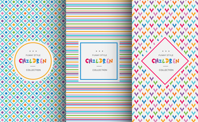 Wall Mural - bright colorful seamless patterns for baby style
