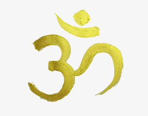 golden om symbol in hindu religion