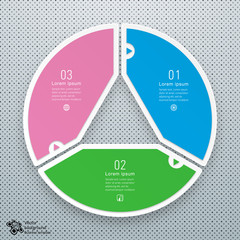 Wall Mural - Graphic Chart #3-Step Process 