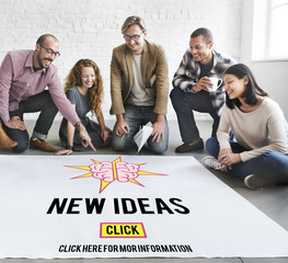 Canvas Print - New Ideas Design Innovation Plan Action Vision Concept