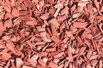 Wall Mural - Background made from brown wood chips